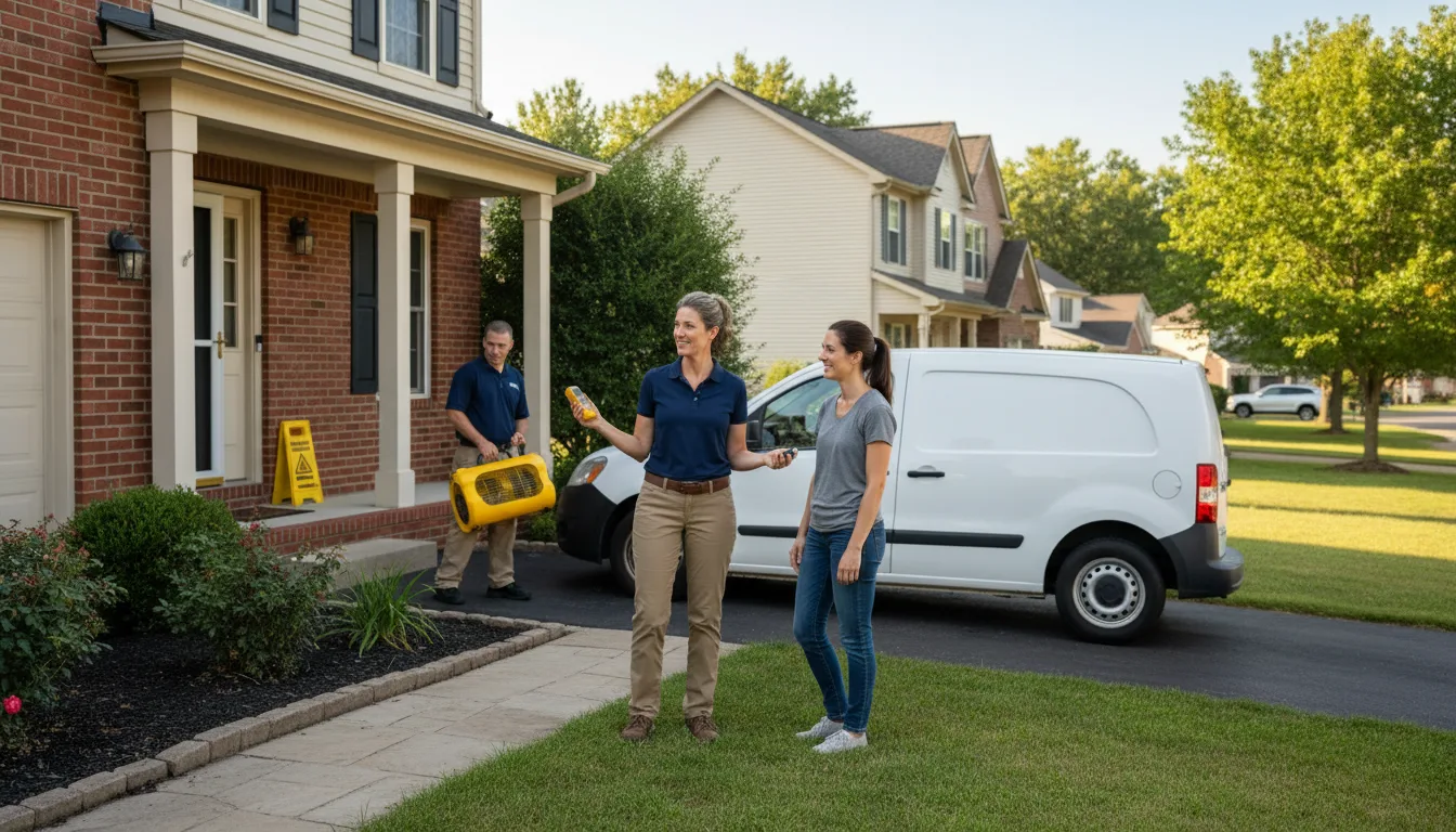 Residential water damage restoration in Pelham, NC